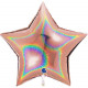 ROSE GOLD GLITTER HOLOGRAPHIC STAR 36" PKT