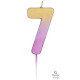 ROSE GOLD OMBRE NUMBER 7 CANDLE (YEV)