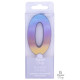 RAINBOW OMBRE NUMBER 0 CANDLE (YEV)