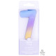 RAINBOW OMBRE NUMBER 7 CANDLE (YEV)