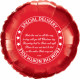 * PERSONALISED CHRISTMAS ELF RED ROUND 18" FLAT 
