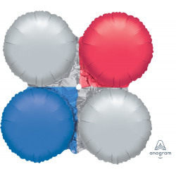 RED, SILVER & BLUE MAGICARCH LARGE 75cmX75cmX20cm P20 FLAT (LIMITED STOCK) SALE