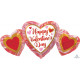 MARBLE HEART TRIO HAPPY VALENTINE'S DAY SHAPE P30 PKT (34" x 16")