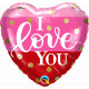 GOLD DOTS I LOVE YOU 18" PKT IF
