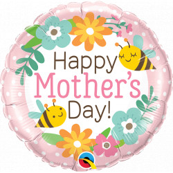 BEE'S & FLOWERS MOTHER'S DAY 18" PKT IF