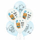 CUTE BABY BOY 12" WHITE & ICY BLUE 6CT