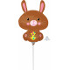 BUNNY WITH YELLOW EGG EASTER  MINI SHAPE A30 FLAT