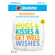 HUGS KISSES GET WELL WISHES 18" PKT IM