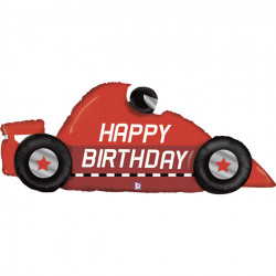 RACE CAR HAPPY BIRTHDAY GRABO SHAPE 56" PKT