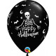 HAPPY HALLOWEEN SKELETON 11" ASSORTED ONYX BLACK & ORANGE (25CT) YGX