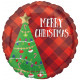 FESTIVE CHRISTMAS TREE PLAID STANDARD S40 PKT (LIMITED STOCK)