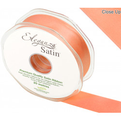 CORAL ELEGANZA DOUBLE FACED SATIN RIBBON 25mm X 20m 