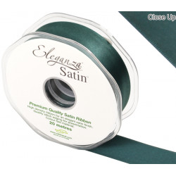 GREEN ELEGANZA DOUBLE FACED SATIN RIBBON 25mm X 20m 