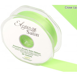 LIME GREEN ELEGANZA DOUBLE FACED SATIN RIBBON 25mm X 20m 
