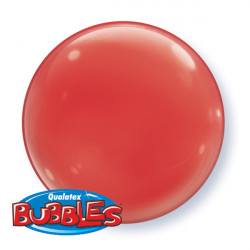 RED SOLID COLOUR 15" BUBBLE 4CT (LIMITED STOCK)