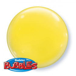 YELLOW SOLID COLOUR 15" BUBBLE 4CT (LIMITED STOCK)