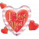 PINK STRIPES & HEARTS I LOVE YOU 37" SHAPE GROUP D PKT YMF