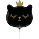 CAT PRINCESS BLACK 14" MINI SHAPE FLAT