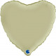 OLIVE GREEN SATIN HEART 18" GRABO PKT