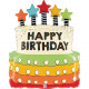 CANDLES STARS CAKE BIRTHDAY 31" SHAPE F PKT