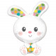 SPOTTED BUNNY EASTER SHAPE P35 PKT (23" x 29")