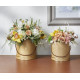 NATURAL BROWN WITH GOLD TRIM HAMILTON HAT BOXES (SET OF 3)