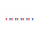 RED, WHITE & BLUE PLASTIC PENNANT BUNTING 10M
