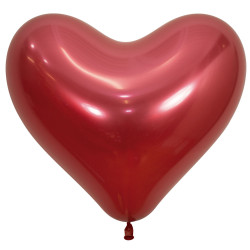 RED CRYSTAL HEART 915 14" SEMPERTEX REFLEX (50CT)