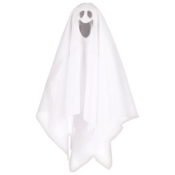 FABRIC HANGING WHITE GHOST 53CM
