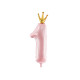 NUMBER 1 WITH CROWN LIGHT PINK SHAPE 30cm x 90cm PKT 