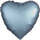 STEEL BLUE SATIN LUXE HEART STANDARD S15 FLAT A