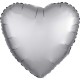 PLATINUM SATIN LUXE HEART STANDARD S15 FLAT A