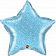 LIGHT BLUE GLITTERGRAPHIC STAR 20" FLAT Q GV SALE