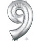 SILVER NUMBER 9 SHAPE P50 PKT