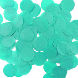 TURQUOISE 15MM ROUND PAPER CONFETTI 100G SALE