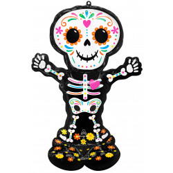 DAY OF THE DEAD STANDING SKELETON P70 AIRLOONZ PKT (35" X 52") (LIMITED STOCK) SALE