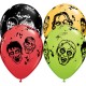 ZOMBIES 11" RED, GOLDENROD, ONYX BLACK & LIME GREEN (25CT) YGX 