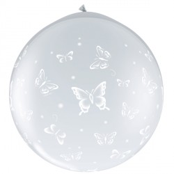 BUTTERFLIES-A-ROUND 3' DIAMOND CLEAR (2CT) NECK UP
