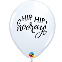 SIMPLY HIP HIP HOORAY 11" WHITE (25CT) LAC (LIMITED STOCK) SALE