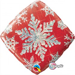 SNOWFLAKE SPARKLES RED 18" PKT  (LIMITED STOCK) SALE