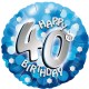 BLUE SPARKLE PARTY HAPPY 40TH BIRTHDAY STANDARD S40 PKT (LIMITED STOCK) SALE