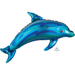 OCEAN BLUE DOLPHIN SHAPE P30 PKT (37" x 22") (LIMITED STOCK) SALE