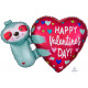 SLOTH HAPPY VALENTINE'S DAY SHAPE P35 PKT (30" x 21")