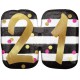 PINK & GOLD 21 BIRTHDAY SHAPE P40 PKT (25" x 20") (LIMITED STOCK) SALE
