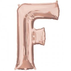 ROSE GOLD LETTER F SHAPE P50 PKT (21" x 32") (LIMITED STOCK) SALE