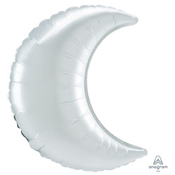 WHITE SATIN LUXE CRESCENT 26" D19 FLAT (3CT)