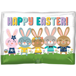 BUNNIES HAPPY EASTER JUNIOR SHAPE STANDARD S50 PKT (LIMITED STOCK)
