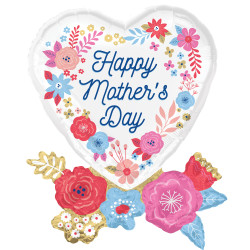 ARTFUL FLORALS HAPPY MOTHER'S DAY SHAPE P35 PKT (23" x 30")