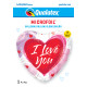 BRUSHED HEARTS I LOVE YOU 18" PKT IF