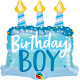 CAKE & CANDLES BIRTHDAY BOY 14" MINI SHAPE FLAT JW